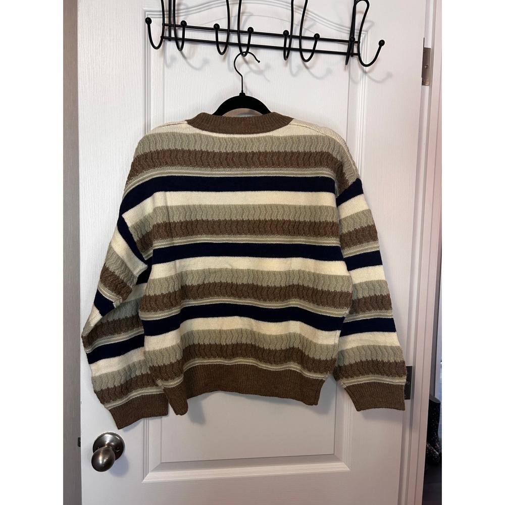 BALTIC BORN Striped Knit Sweater Pullover Long Sleeve Women's XL Cozy Warm - Picture 2 of 6
